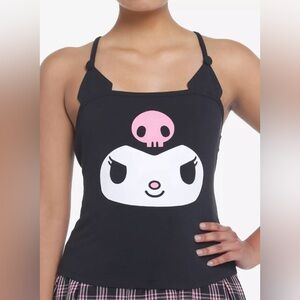 Hot Topic Kuromi bat wing girls tank top size medium new with tags